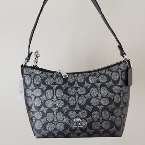 Coach Black and Silver Crossbody Bag